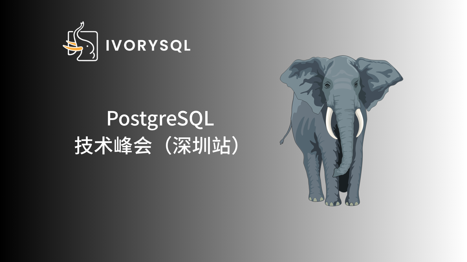 PostgreSQL 技术峰会深圳站与您相约